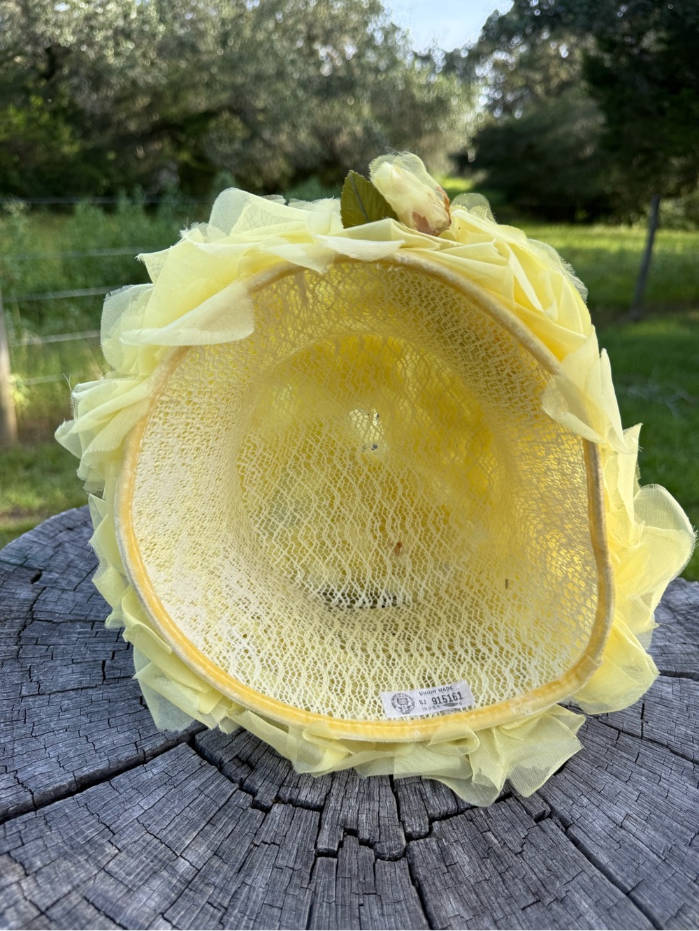 Vintage Yellow Rose Hat - Picture 6 of 7